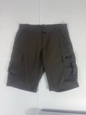 Jack Wolfskin Men's Dark Olive Green Cargo Shorts